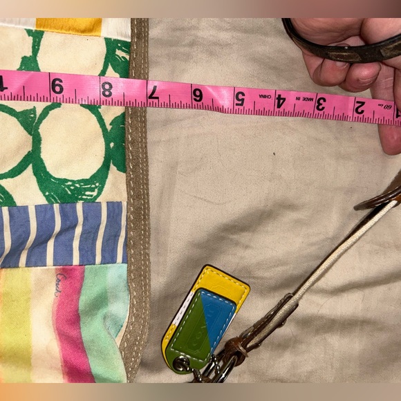 Coach Patchwork Hobo Bag in pastel colors. Gently used. - Picture 4 of 8